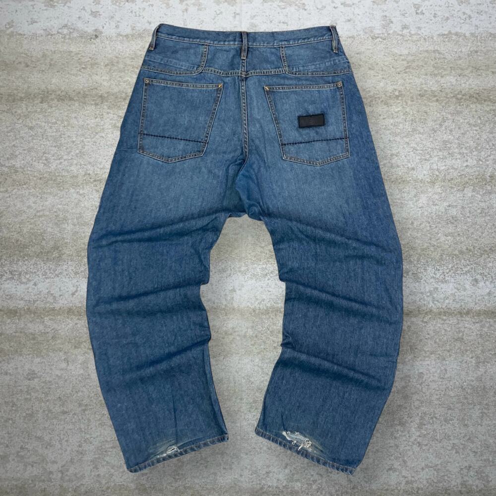 Vintage Y2K Sean John Skater Jeans 36x32 Baggy Wide Leg Medium Wash Denim Rap